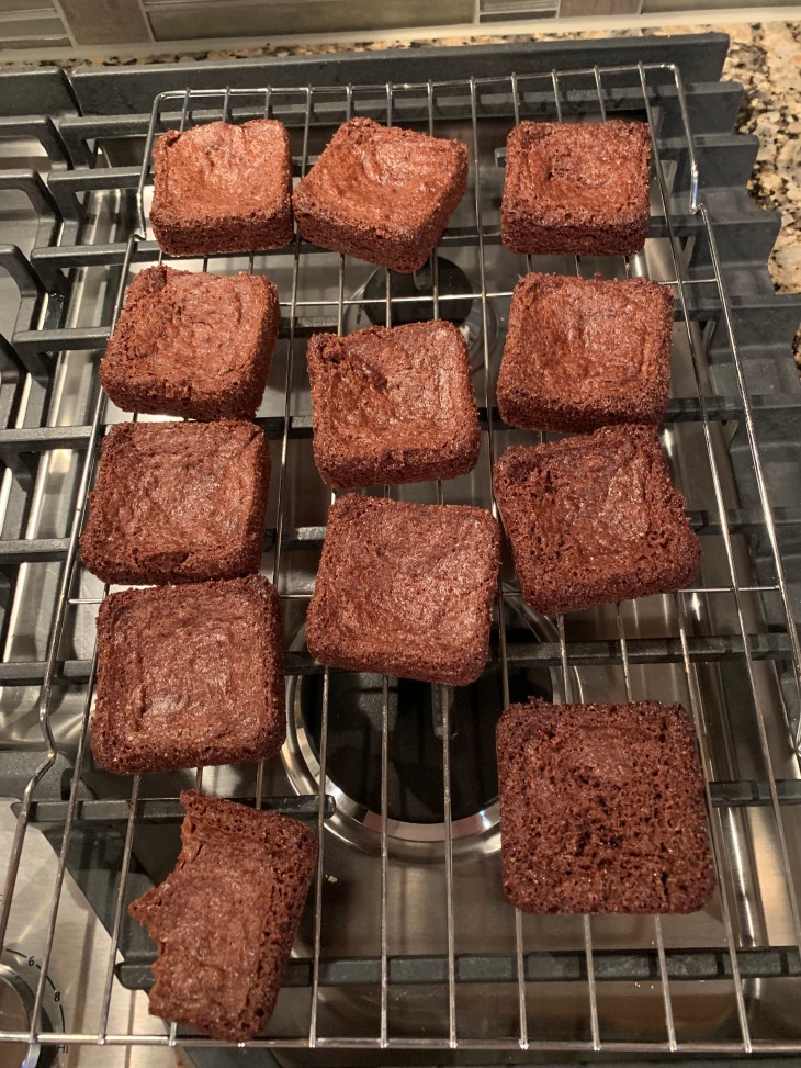 Baked brownies